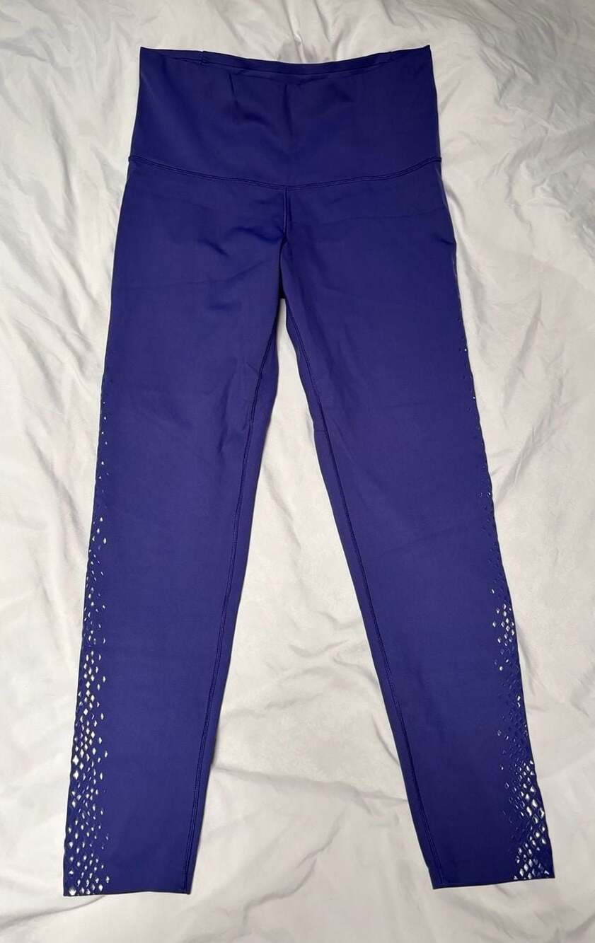 CALIA Women's Size L Purple High-Rise Leggings with Side Detail